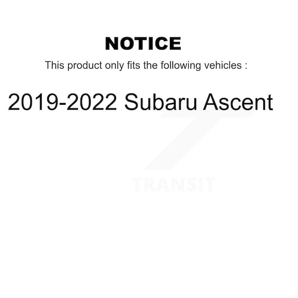 Front Rear Coated Disc Brake Rotors Kit For 2019-2022 Subaru Ascent